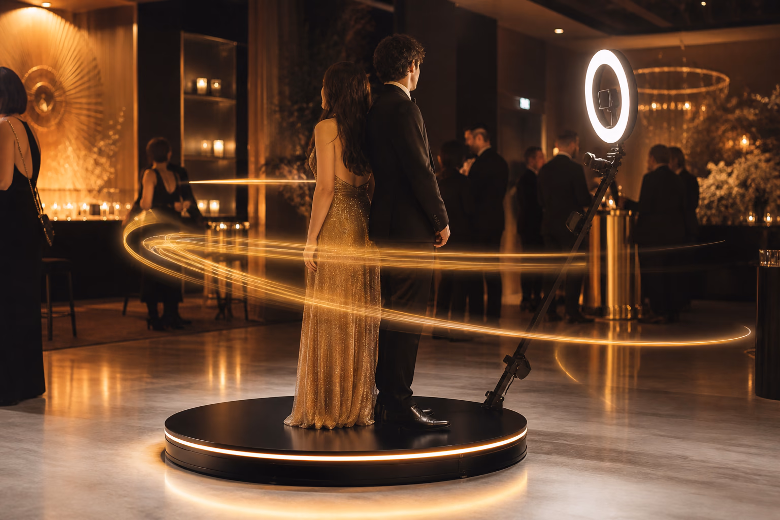 Spin 360° platforma se světelným efektem